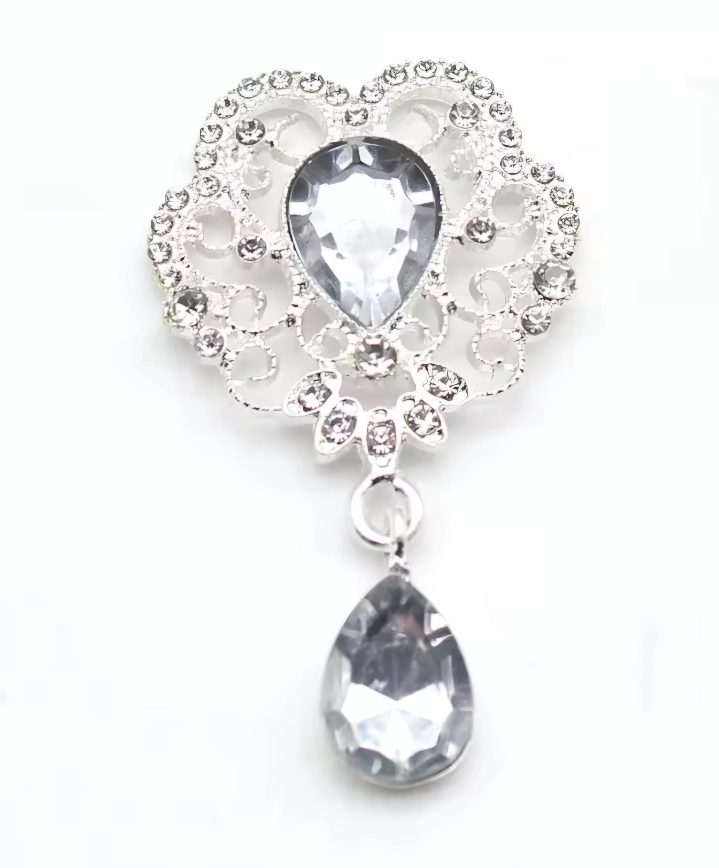 Bridal Back Drape, Clear Crystal Gatsby Necklace, Ivory Pearl Dress Adornment
