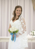 Butterfly veil, bridal veil, delicate veil, wedding veil, butterflies, lace veil, fingertip length veil.