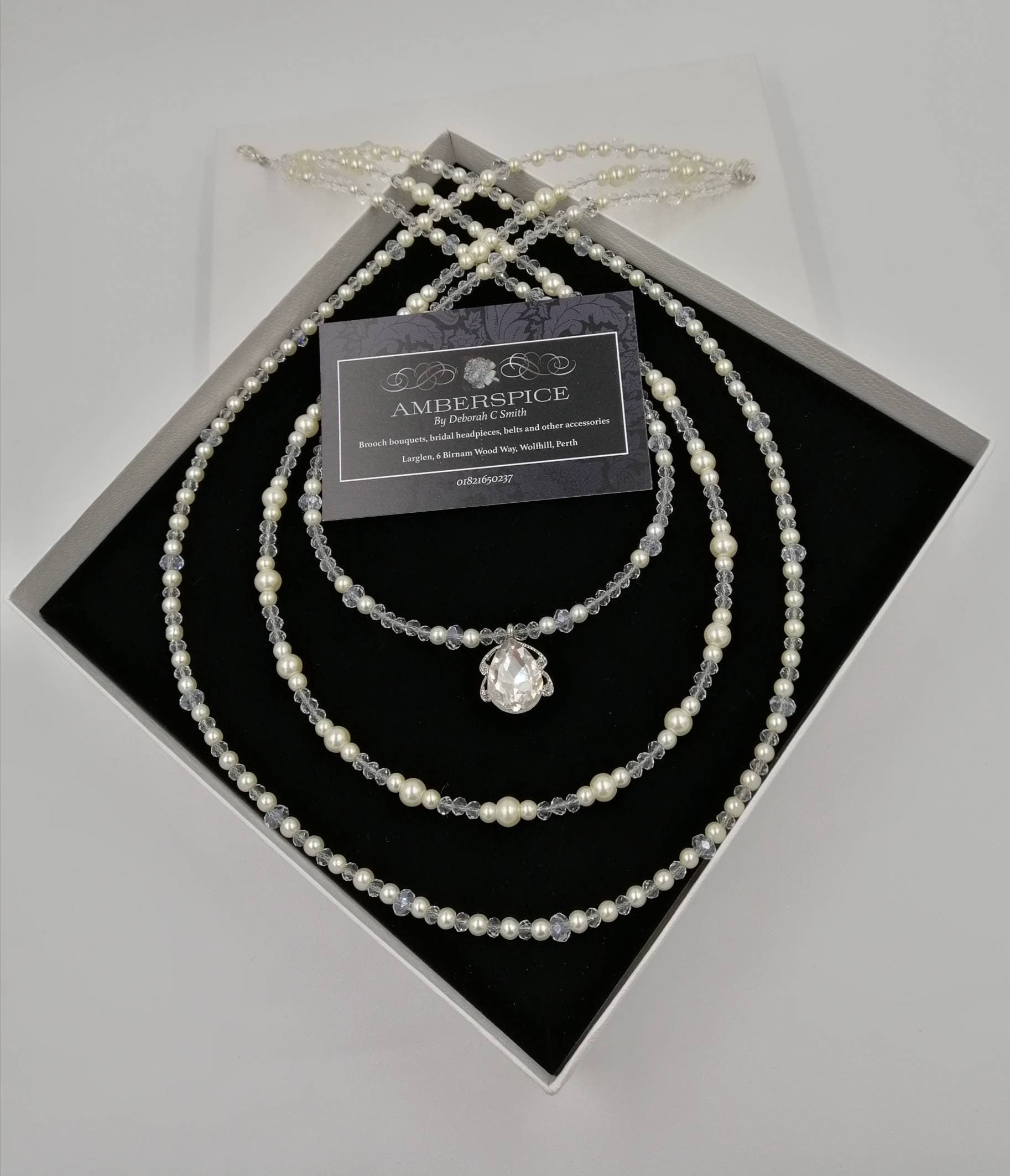 Bridal Back Drape Necklace, Crystal Pearl Wedding Dress Attachment