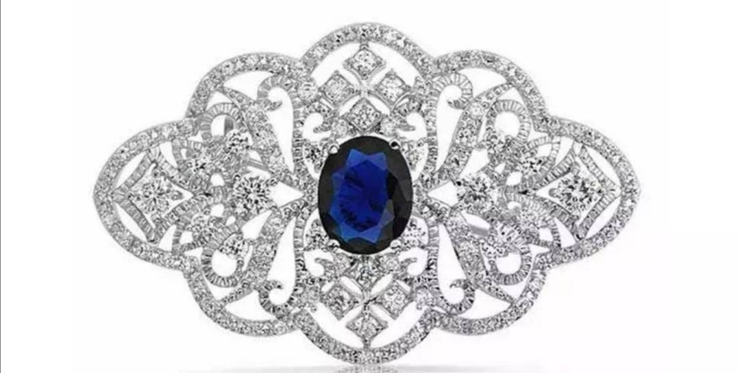 Art deco comb, deco comb, blue comb, something blue, diamante comb, 1920's hair comb, bridal comb, hair slide, Gatsby, comb, slide