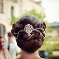 Art Deco Diamante Triple Hair Combs, Gatsby Bridal Headpiece