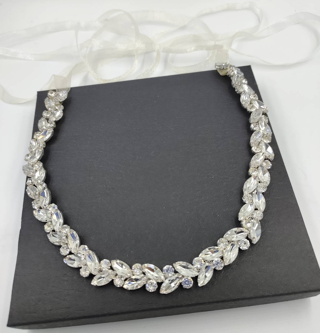 Diamanté hair band, diamanté headband, diamanté hair tie, rhinestone hair tie, rhinestone headpiece, bridal hair band, diamanté