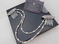 Art deco Hair chain Gatsby combs hair drape draped headpiece bridal hair chain bridal headpiece vintage wedding hair chain hair chains