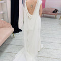 Draped cape with jewellery,  Bridal Cape, Cape, dress drape, wedding Cape,  dress attachment, wings, Cape wings