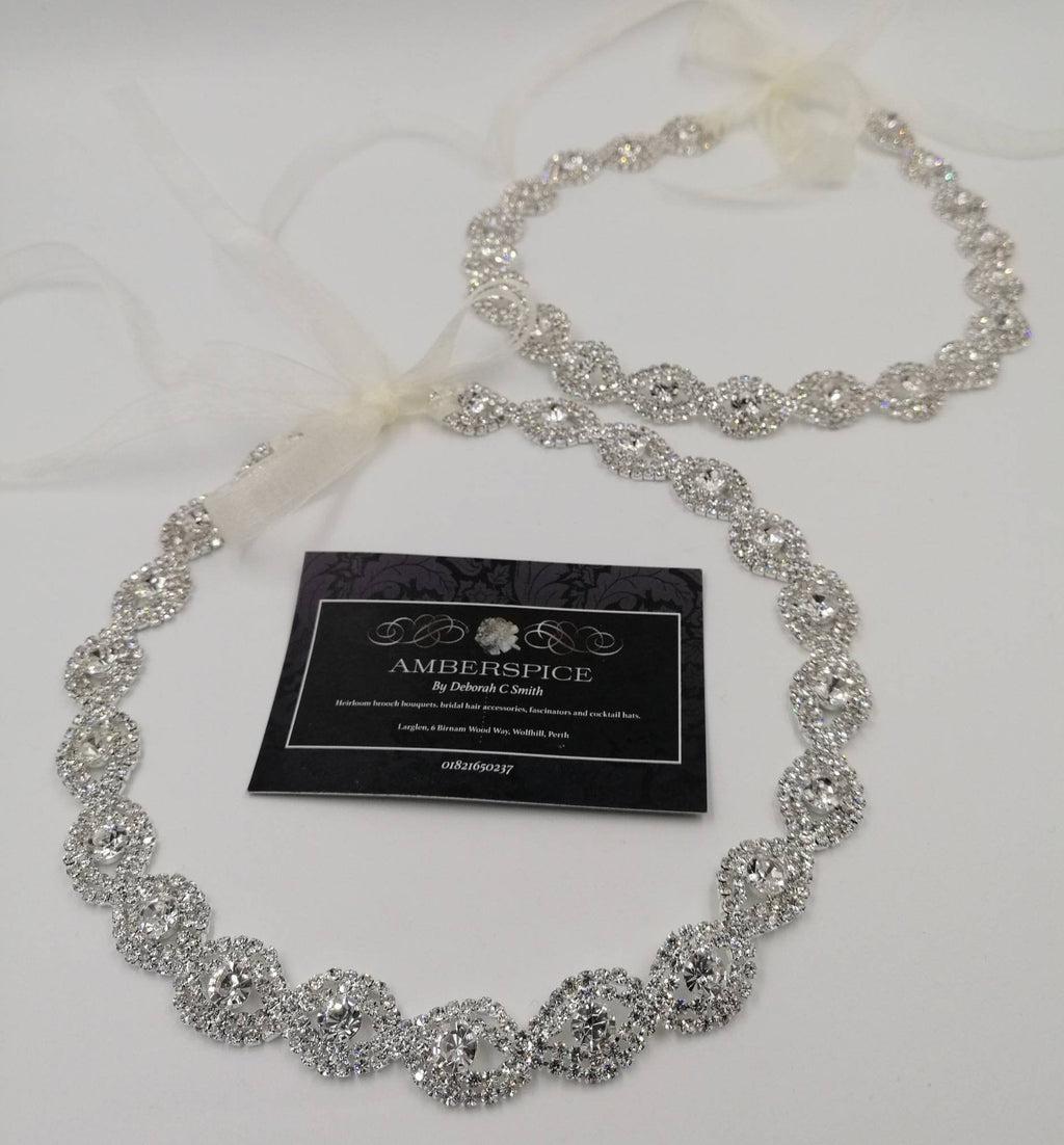 Diamanté hair band, diamanté headband, diamanté hair tie, rhinestone hair tie, rhinestone headpiece, bridal hair band, diamanté