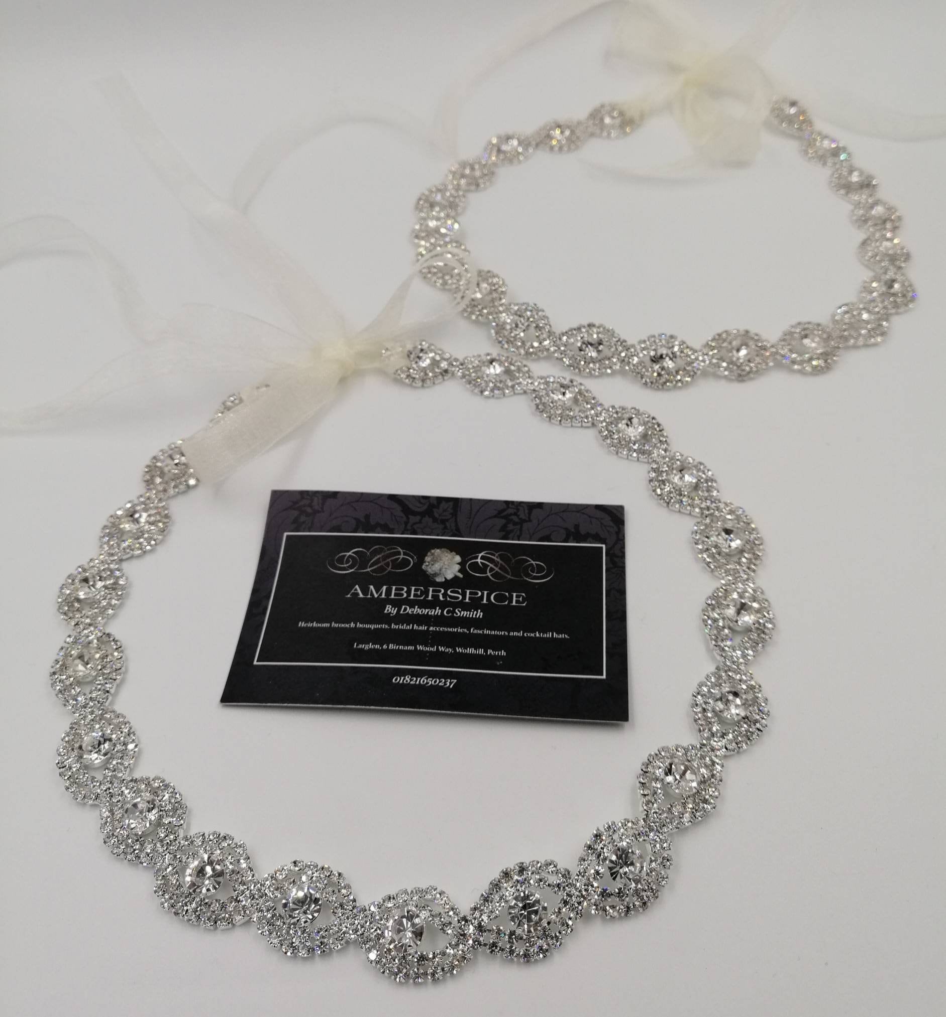 Diamanté hair band, diamanté headband, diamanté hair tie, rhinestone hair tie, rhinestone headpiece, bridal hair band, diamanté