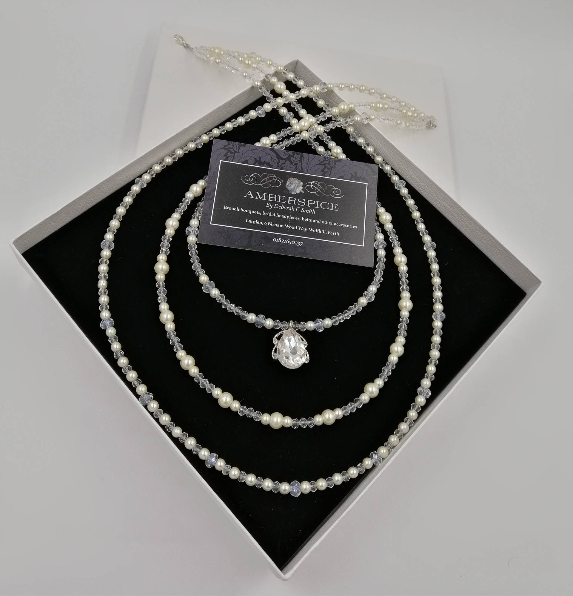 Bridal Back Drape Necklace, Crystal Pearl Wedding Dress Attachment