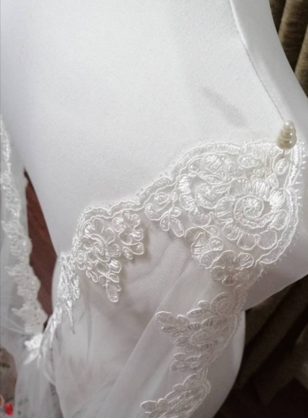 Floral draped cape, draped dress attachment,Flower veil, Floral veil ,secret garden veil, boho veil,  wild flower veil, embroidered veil