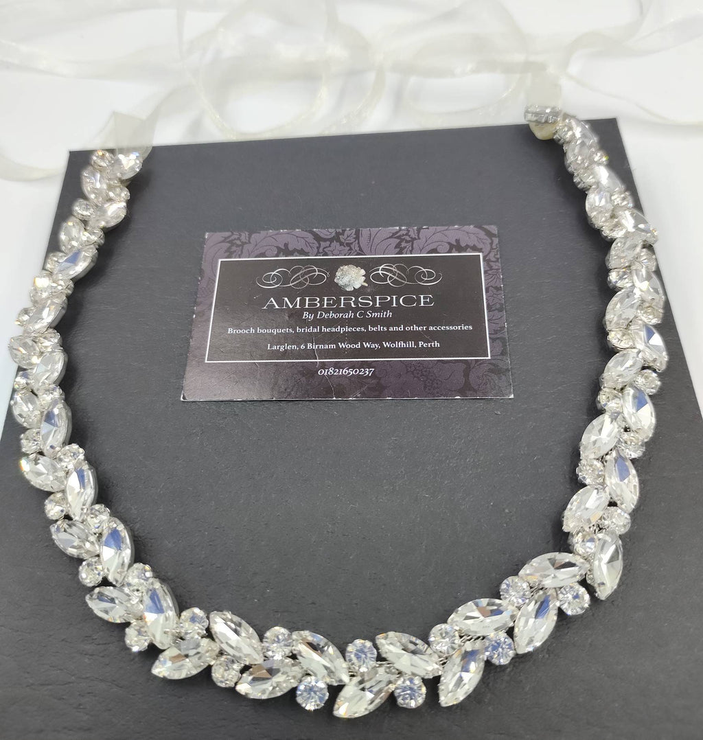 Diamanté hair band, diamanté headband, diamanté hair tie, rhinestone hair tie, rhinestone headpiece, bridal hair band, diamanté