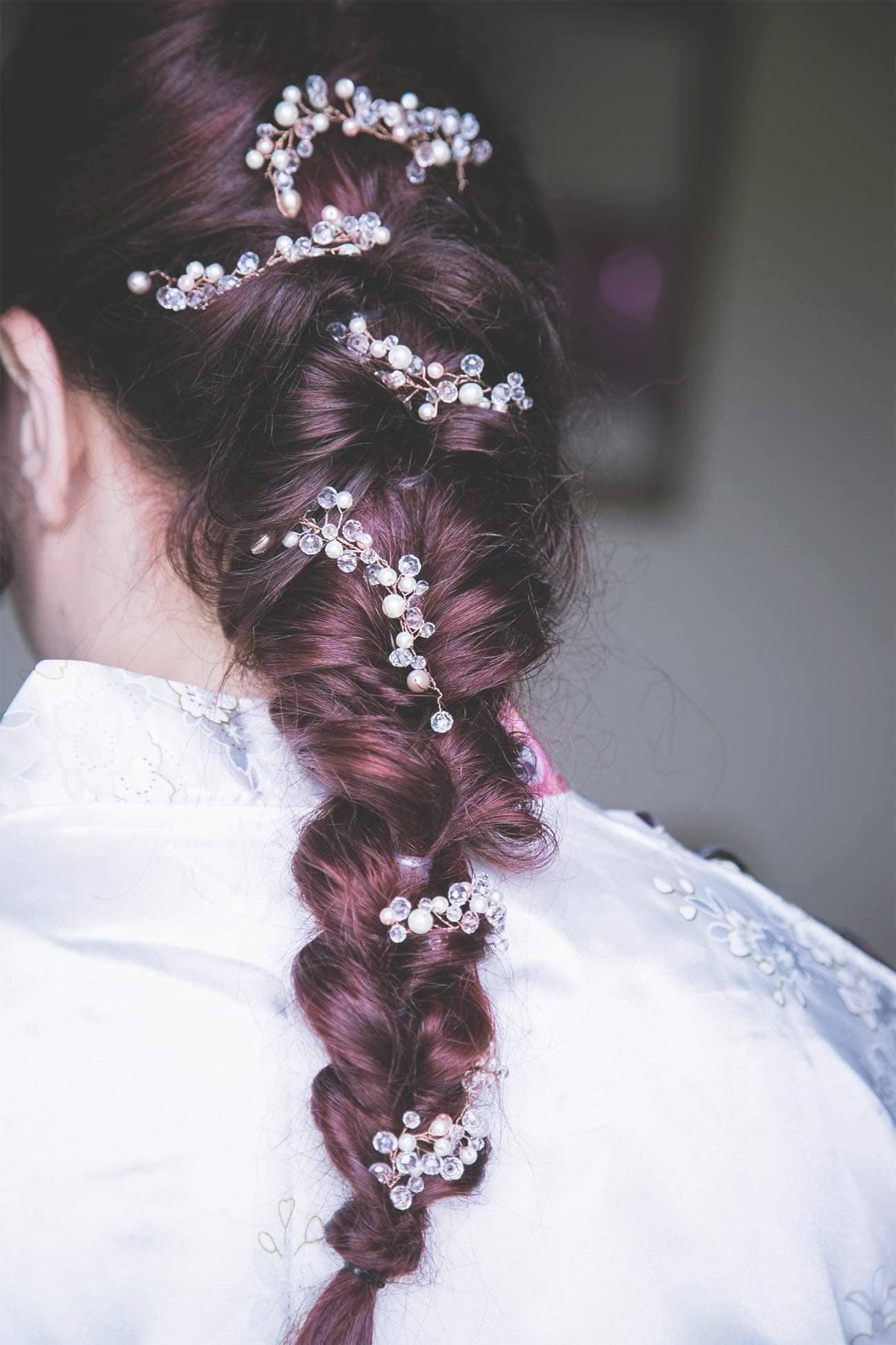 Bridal Hair Vine, Freshwater Pearls, Crystals, Bohemian Wedding Headpiece